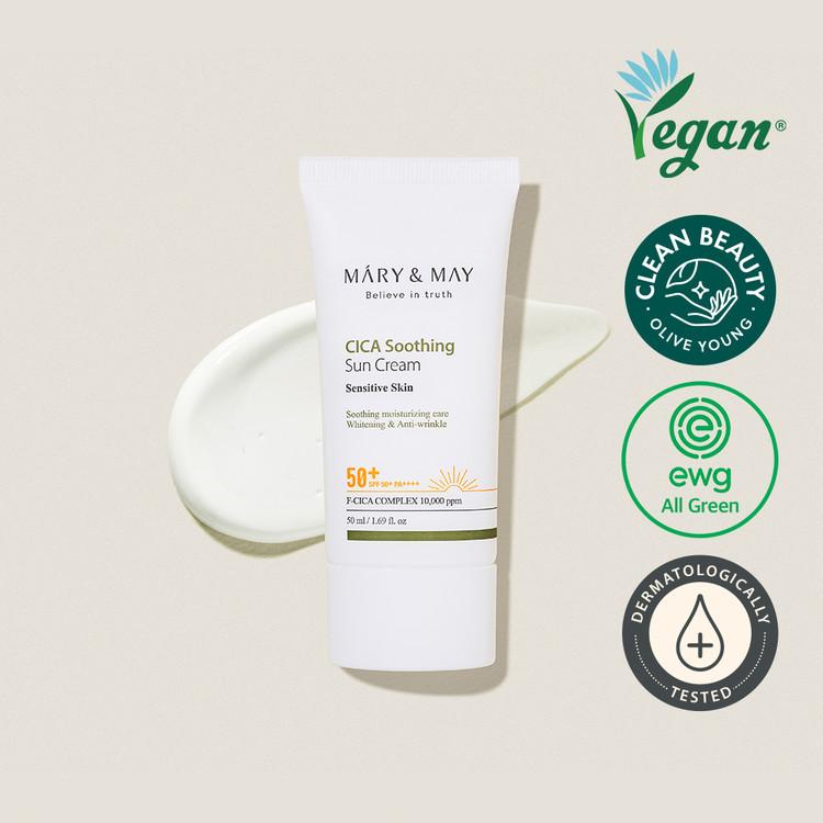 [Mary&May] CICA Soothing Sun Cream SPF50+ PA++++ - 50ml