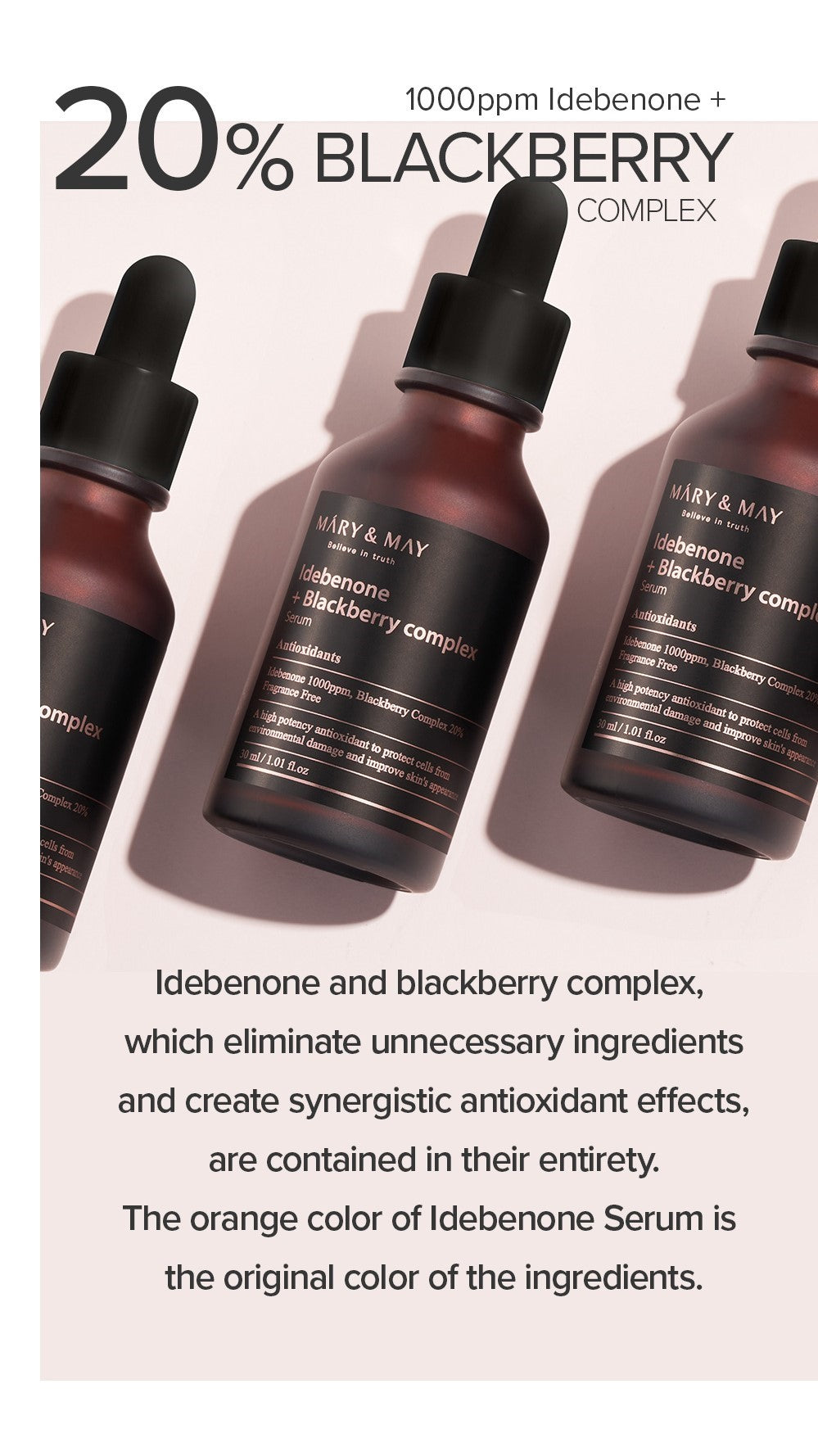 [Mary&May] Idebenone + Blackberry Complex Serum - 30ml