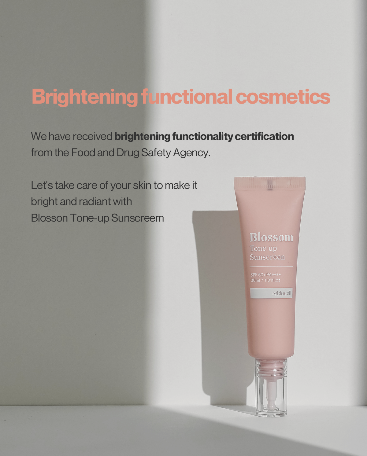 [Reblocell] Blossom Tone up Sunscreen SPF 50+ PA++++ 30ml