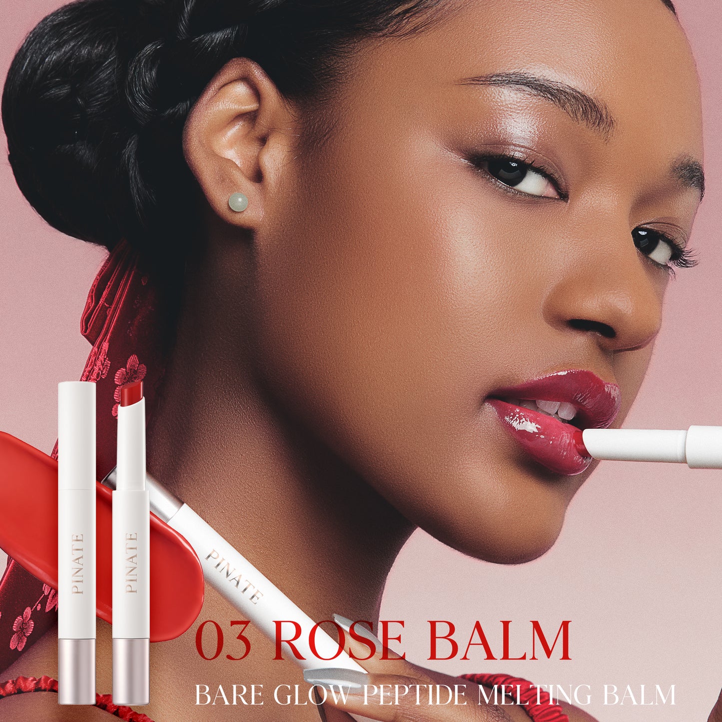 [Pinate] Bare Glow Peptide Melting Balm - 03 Rose balm 1.8g