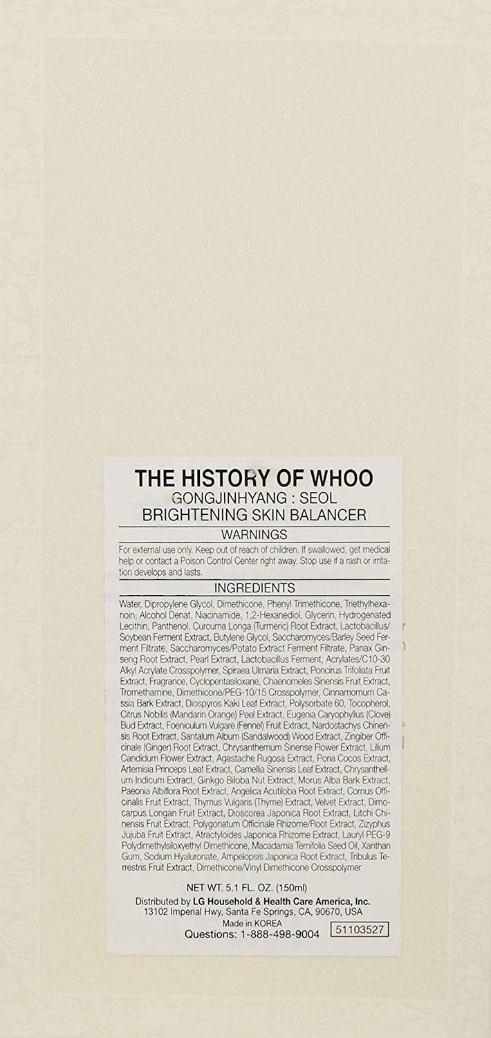 [TheHistoryOfWhoo] Gongjinhyang Radiant White Balancer 150ml