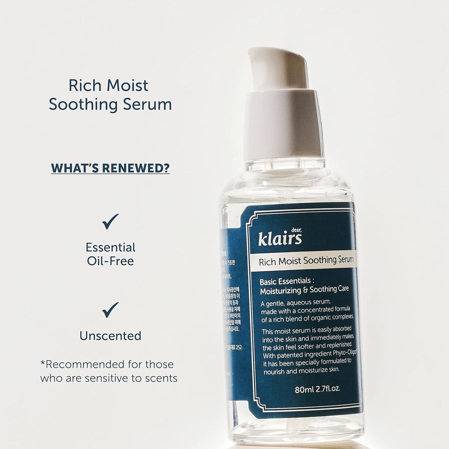 [Dear Klairs] Rich Moist Soothing Serum 80ml