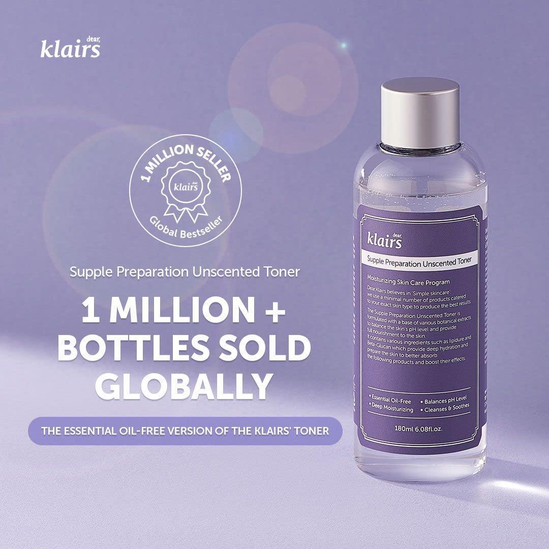 [Dear Klairs] Supple Preparation Unscented Toner 180ml