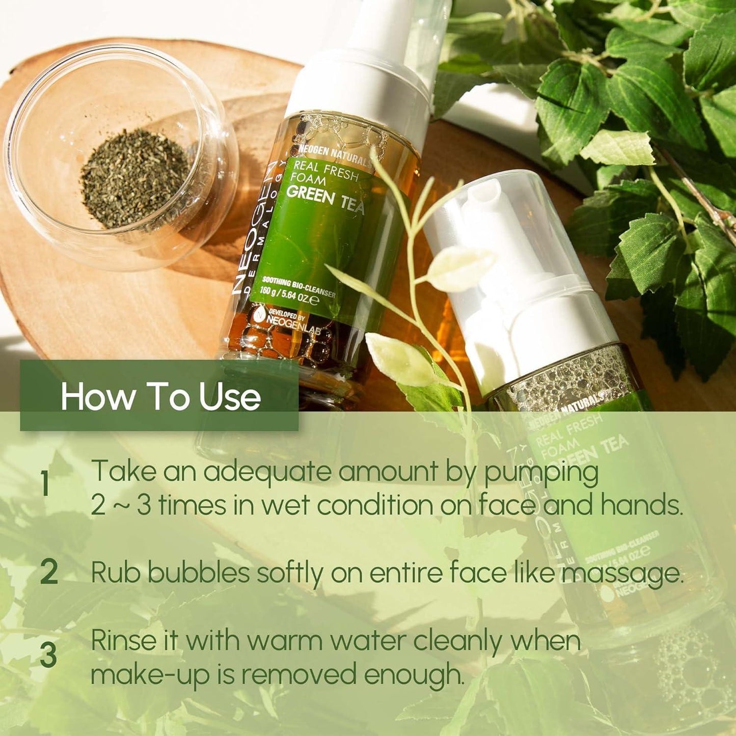 [NeoGen] DERMALOGY REAL FRESH FOAM CLEANSER GREEN TEA 160G