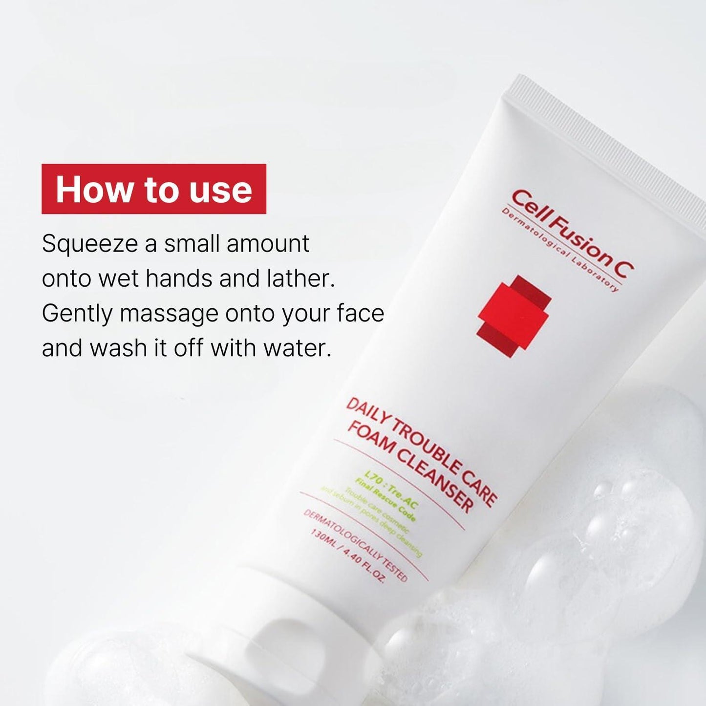 [CellFusionC] TRE.AC Daily Trouble Care Foam Cleanser - 130ml