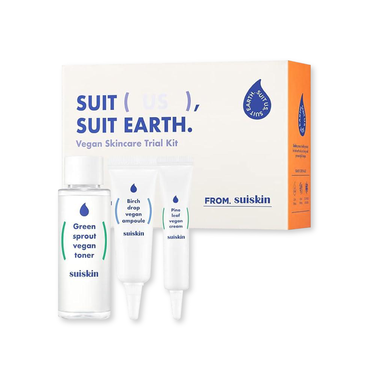 [Suiskin] Vegan skincare Trial kit (toner50ml + ampoule10ml+ cream10ml)