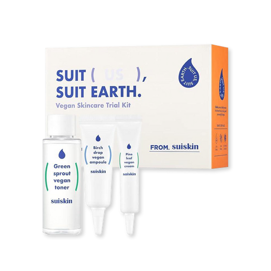 [Suiskin] Vegan skincare Trial kit (toner50ml + ampoule10ml+ cream10ml)