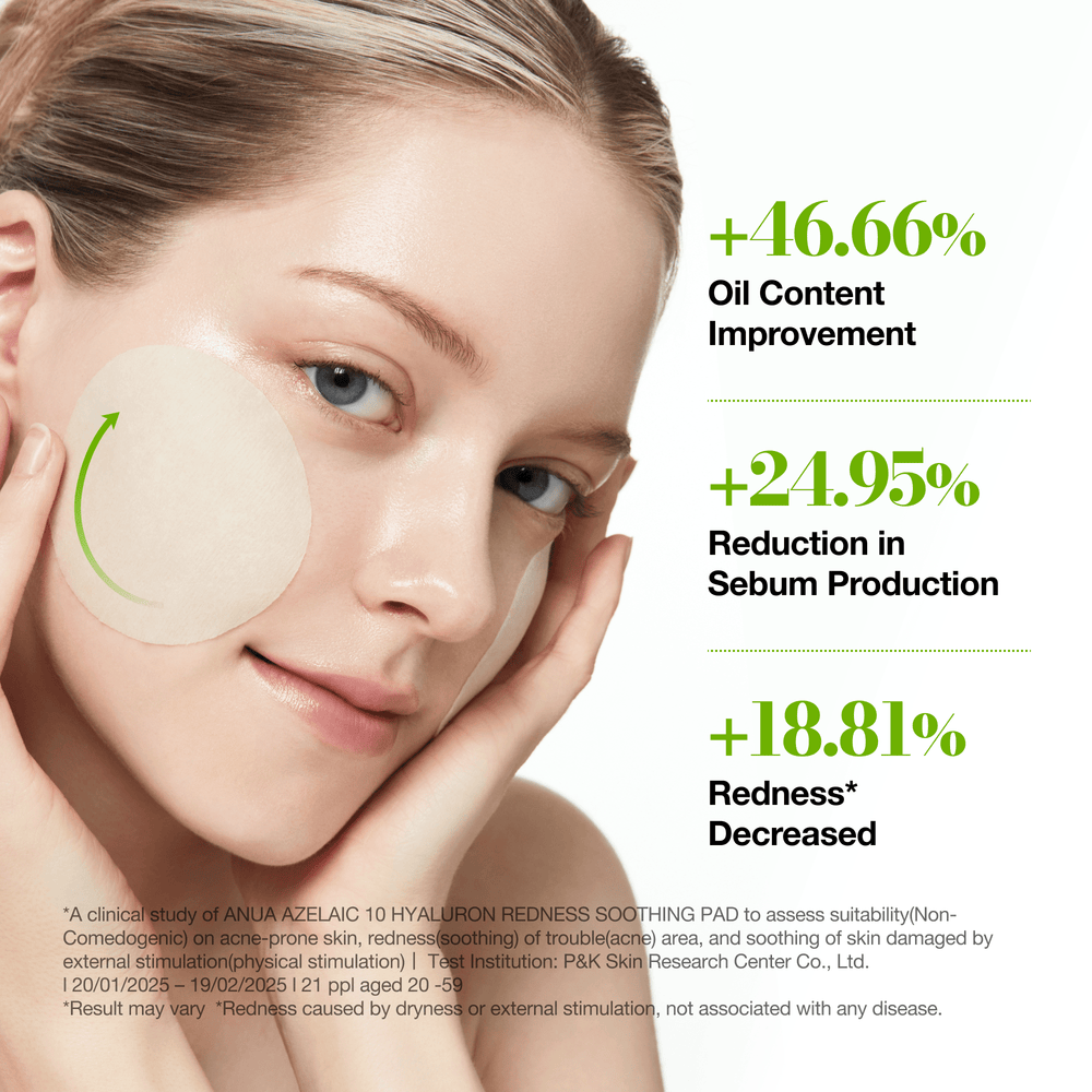 [Anua] Azelaic 10 Hyaluron Redness Soothing Pad 230ml 90ea