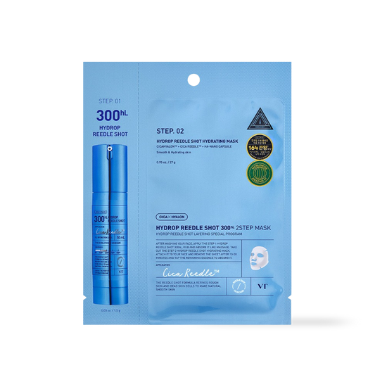 [VT Cosmetics] HYDROP Reedles Shot 300hL 2 STEP MASK