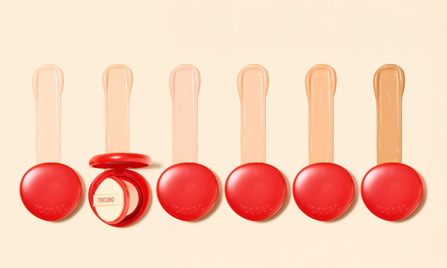 [Tocobo] Apple Dewy Fit Cushion REFILL SET - 6 Colors