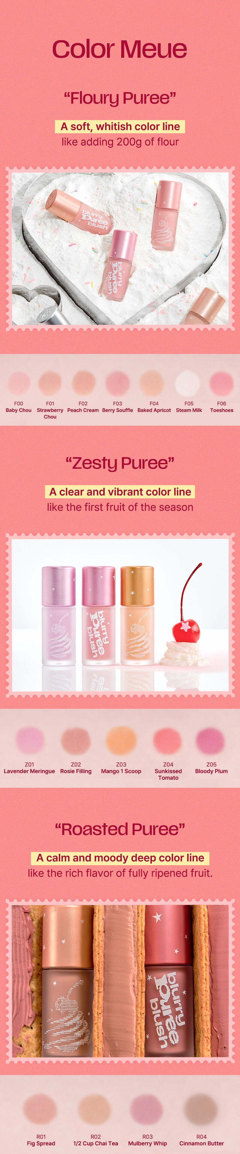 [Tiptoe] Blurry Puree Blush 5g - 16 Colors