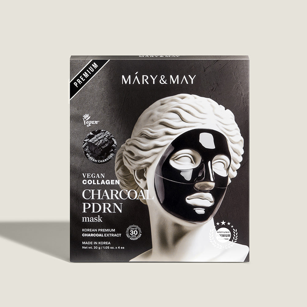 [Mary&May] Vegan Collagen Charcoal PDRN Mask (30g x4)